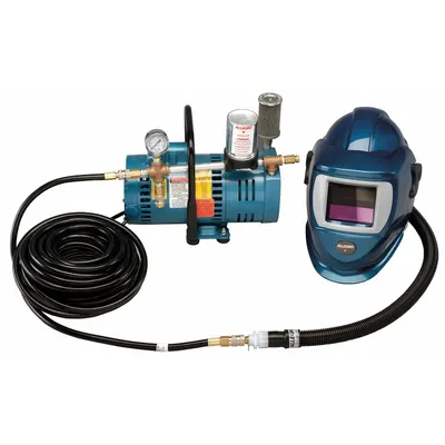 ALLEGRO Supplied Air System: 50 ft Hose Lg, 3/4 hp Pump Horsepower, Helmet, Allegro 9904-W - Allegro Complete SAR Systems