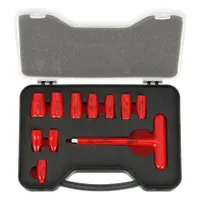 WIHA Socket Wrench Set: 1/4 in Drive Size, 11 Pieces, 3/16 in to 9/16 in Socket Size Range (MPN 31394)