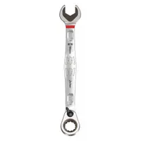 WERA Combination Wrench: Alloy Steel, Nickel Chrome, 43/64 in Head Size, 8 3/4 in Overall Lg, Offset (MPN 05020072001)