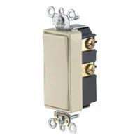 LEVITON Wall Switch: Rocker Switch, Single Pole/Double Throw, Momentary, Ivory, 24V AC/DC, 3 A (MPN 56081-2I)