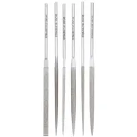 Needle File Set: Crossing/Equaling/Half Round/Round/Square/Triangular, 140 mm Lg without Tang (MPN NF4206D126)