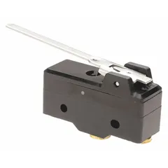 This snap-action switch features a hinge lever actuator and SPDT contact configuration. Rated for 25 A at 480 V AC, it uses screw-type electrical connections. Suitable for industrial control circuits, limit sensing, and automation equipment.