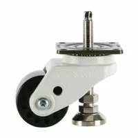 FOOT MASTER Plate Caster: Nylon Tread, 75 mm Wheel Dia, 110 mm Mounting Ht, 1,543 lb Load Capacity (MPN GDH-75-ASF-NYD)
