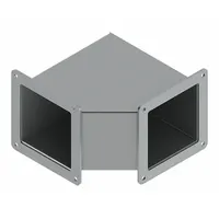 HOFFMAN Wireway 90 Degree Elbow: 4 in Wd, 4 in Ht, Stainless Steel, NEMA 4X, Unfinished, Silver, 4X (MPN F44WE90SS)