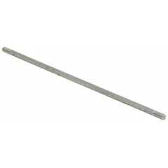This stainless steel rod is designed for use with float valves, connecting the float to the valve mechanism for automatic liquid level control. It features 1/4"-20 threading, a 1/4 in diameter, and a 12 in length. NSF certified.