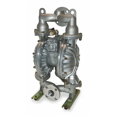 Dayton Double Diaphragm Pump: Aluminum Body, 2 in, Flange Connection with NPT Threads - Aluminum Housing AODD Pumps