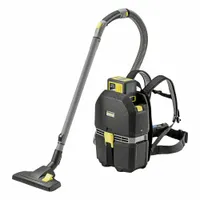 KARCHER Backpack Vacuum: 75 cfm Air Flow, 9.9 lb Wt, 65 dB Sound Level, 3/4 gal Vacuum Capacity, Std (MPN 1.394-305.0)