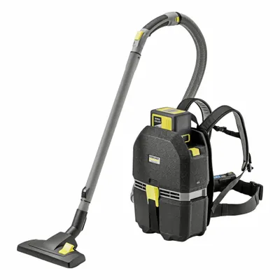 KARCHER Backpack Vacuum: 75 cfm Air Flow, 9.9 lb Wt, 65 dB Sound Level, 3/4 gal Vacuum Capacity - Cordless Backpack Vacuums