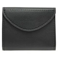 This duty equipment pouch is constructed from black synthetic leather with a plain finish. It measures 3 1/4 inches by 103 millimeters and secures with a hook-and-loop closure. Designed to hold gloves on a belt or vest, it provides quick access and protection for gloves in security, law enforcement, and industrial settings.