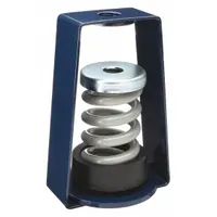 MASON Hanger-Mount Vibration Isolator: Spring, 1,250 lb Capacity, 4 3/4 in Wd, 4 in Dpth, Gray