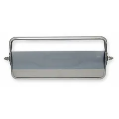 Flat rectangular mirror for the passenger side of commercial vehicles. Measures 16 inches by 7 inches. Non-heated, non-motorized design provides a clear view to reduce blind spots during lane changes and backing.