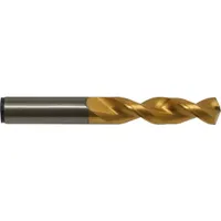 CLEVELAND Screw Machine Drill Bit: Letter Q, 135° Split Point, TiN-Coated Cobalt, Fast Spiral (MPN C14418)