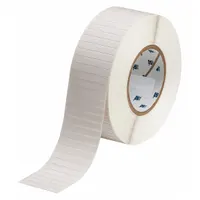 Pre-Cut Label Stock Roll: 1/4 in x 2 in, 1/4 in, Polyimide, White (Matte), 10,000 Labels per Roll (MPN THT-48-719-10)
