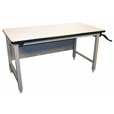 PRO-LINE Workbench: Adj Ht, Laminate, 60 in x 30 in, 750 lb Overall Load Capacity - Open-Base Workstations