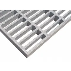 FIBERGRATE food grade impact-resistant grating, nominal size 5 ft x 36 in (WxL). Molded fiberglass construction provides corrosion resistance and slip resistance for wet or corrosive environments. Suitable for applications requiring durability under heavy foot traffic and equipment loads.