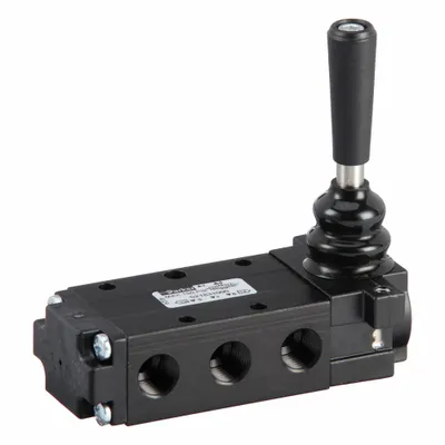 Parker Manual Air Control Valve: DirectAir 4, Four-Way / Three-Position, Lever - Parker Directair 4 Series Manual Air Control Valves