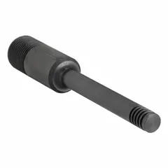 Draw stud for use with manual-hydraulic rams to pull punches through sheet metal. Measures 4-3/4 inches in length with a 3/8-inch diameter. Suitable for steel up to 10 gauge thickness.