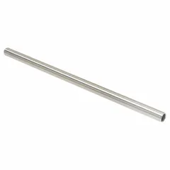 Stainless steel round tube with 15 mm diameter and 300 mm length. Designed for use with Ruland MT15 Clamp Connectors. No scale graduation and no bracket hole, serving as a plain structural element for custom mounting setups in sensor and conveyor rail applications.