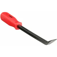 Screwdriver Handle Pry Bar: Wedge End, 12 in Overall Lg, 11/16 in Bar Wd, 11/16 in End Wd, Bent Head