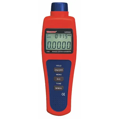 WESTWARD Non-Contact Tachometer with LCD Display and USB Interface Cable - Non-Contact Tachometers