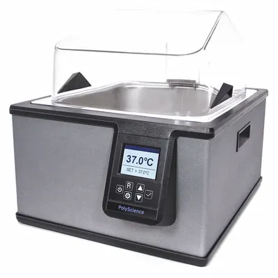 POLYSCIENCE Water Bath: 10 L Capacity, 100°C Max Temp, Stainless Steel, +/-0.1°C, Digital - General Purpose Water Baths