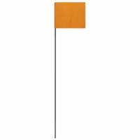 Marking Flag: 21 in x 1 1/2 in Flag Size (HxW), 21 in Staff Ht, Orange, Blank, No Image, 25 PK (MPN SF-21/OG)