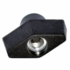 This T-handle knob features a snap-lock design for secure positioning during manual adjustments. Constructed with a steel/zinc body and M8 thread, it provides a firm grip for clamping and fastening applications on machinery, jigs, and fixtures.
