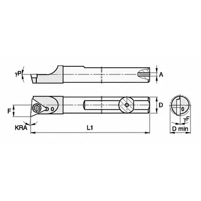 WIDIA Indexable Boring Bar: QCBI37565R (MPN 2825290) - Indexable Boring Bars