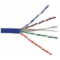 CAROL Category Cable: 100 ft Cable Lg, 23 AWG, Plenum, Blue, PVC, Std, CP6.30.07, 1/4 in Outside Dia
