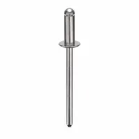 This domed-head blind rivet has a 0.156-inch diameter and 1.713-inch overall length with a 13/32-inch body length. It is designed for general-purpose fastening in applications where only one-sided access is available, such as sheet metal fabrication, automotive repair, HVAC ductwork, and equipment assembly. Supplied in a 500-piece pack