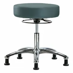 Vinyl Lab Stool, Height Range 18 1/4 in to 23 1/4 in, 17 in Seat Width, 17 in Seat Depth, Aluminum Base, 5 Glides