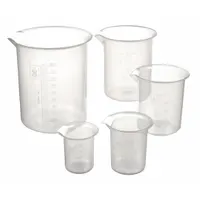 APPROVED VENDOR Beaker Set: Low Form, Molded Graduation, Polypropylene, Opaque, Non-Sterile (MPN 222195)