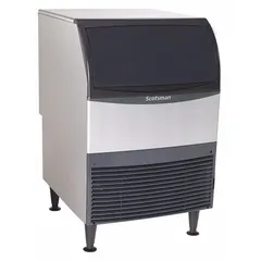 Air-cooled undercounter nugget ice machine producing 340 lb of ice per day. Measures 39 in H x 24 in W x 28 3/8 in D. Suitable for commercial kitchens, bars, and healthcare facilities where compact indoor installation is required.