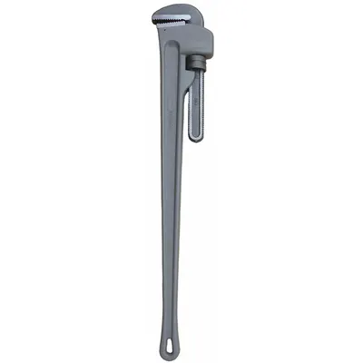 WESTWARD Pipe Wrench: Aluminum, 6 in Jaw Capacity, Serrated, 48 in Overall Lg - Straight Pipe Wrenches