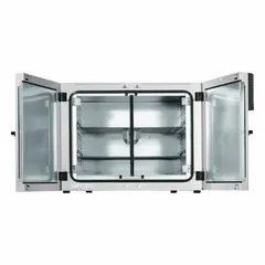 Non-refrigerated forced air incubator with 9.08 cu ft capacity, digital display, and 120V AC operation. Temperature range from 7 °C with accuracy tolerance of 0.1% and uniformity of 0.2 ±K at 37 °C. Includes 2 shelves; dimensions 30 x 31 7/8 x 33 1/4 in. Suitable for general laboratory incubation, microbiology, cell culture, and stability testing requiring uniform temperature distribution.