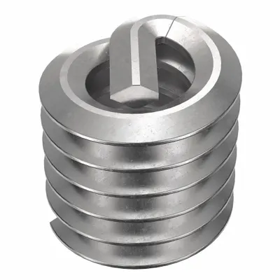 HELI-COIL Helical Insert: Tanged Tang Style, Free-Running, #6-32 Thread Size, Plain - Free-Running Tanged Helical Inserts