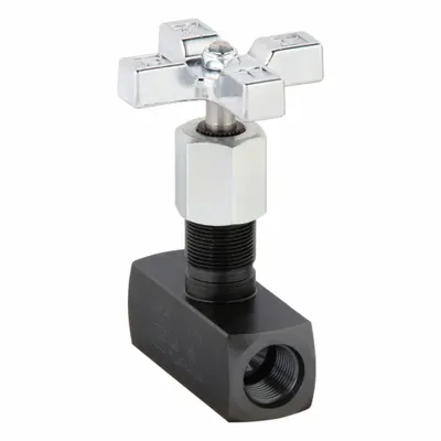 Parker Metering Valve: 8 gpm Max Flow Rate, #8 SAE O-Ring Boss, #8 SAE O-Ring Boss - Precision Needle Flow Control Valves