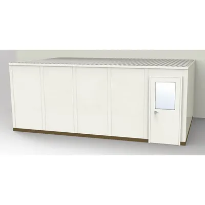 PORTA-FAB Modular In-Plant Office: 20 ft x 12 ft x 8 ft, 3 Walls, Steel-Covered Drywall - 3-Wall Unassembled In-Plant Offices
