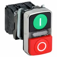 SCHNEIDER ELECTRIC Multihead Operator: 3 Buttons, 22 mm, 1NO/1NC, Metallic, Full Volt, LED (MPN XB4BW73731B5)
