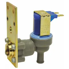 Water inlet control valve for dishwashers and coffee brewers. Features a 3/8 inch 18 FNPT connection. Used in commercial and residential plumbing systems to regulate water flow.