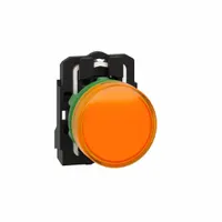 SCHNEIDER ELECTRIC Pilot Light: 22 mm Panel Mounting Size, Orange, LED, XB5 Series (MPN XB5AVG5)