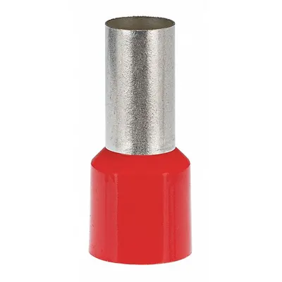 PANDUIT Wire Ferrule: 2 AWG Max Wire Size, Holds 1 Wire, Red, Polypropylene - Insulated Ferrules