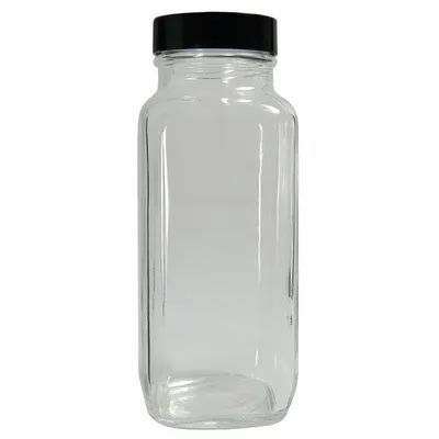 QORPAK Mixing/Storage/Sampling Bottle: 30 mL, 24-400, Phenolic, PolyCone, Colorless - Rectangular Glass Lab Bottles