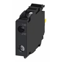 SIEMENS Contact Block: 22 mm Panel Mounting Size, 1NC, Momentary, 3SU1 Series, Screw Terminals (MPN 3SU1400-1AA10-1HA0)