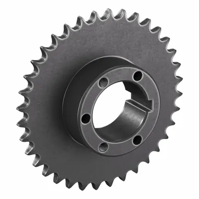 TSUBAKI Sprocket: For 40 Chain, 36 Teeth, 5.737 in Pitch Dia, 6.015 in Outside Dia - Size 40 Bushed-Bore Roller Chain Sprockets