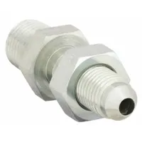 Hydraulic Hose Adapter: 1/4 in x 1/4 in Fitting Size, Male x Male, NPTF x JIC, Rigid, Straight (MPN 2240-4-4s)