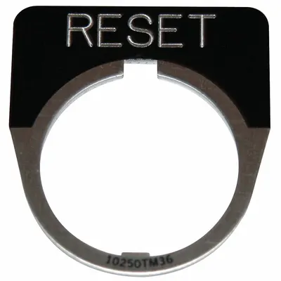 EATON Legend Plate: 30 mm Panel Mounting Size, Half-Round - Push-Button Rings & Plates