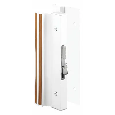 PRIME-LINE Sliding Door Lock: 2 1/2 in Lg, 1 1/8 in Wd - Recessed Handles for Sliding Doors