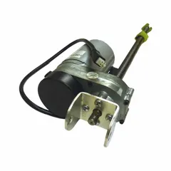 This metal foot actuator is designed for Basic American Eze-Lok/Lomax healthcare beds. It is used to control bed positioning functions in hospitals and care facilities, providing reliable operation for patient comfort and caregiver efficiency. The actuator is silver in color and serves as a direct replacement for compatible bed models.