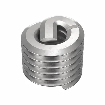 HELI-COIL Helical Insert: Tanged Tang Style, Free-Running, #2-56 Thread Size, Plain - Free-Running Tanged Helical Inserts